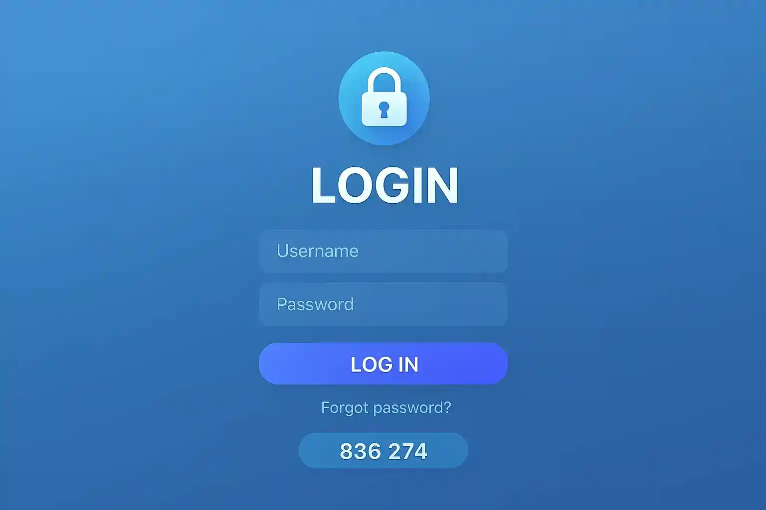 Casino account login screen with secure sign-in form